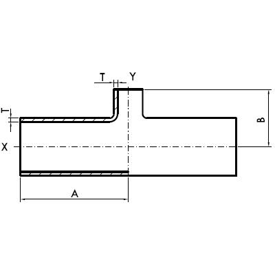 DT-4.1.2-6 (DT10), Reducing Tee Weld Ended